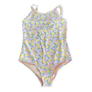 Crewcuts Girls Lemon Floral Print One Piece Swimsuit Size 12